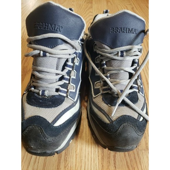 COPY - BRAHMA Steel Toe Sneakers Men Sz 9 In  Slip Resistant Sole, Blue & Grey - Picture 1 of 6